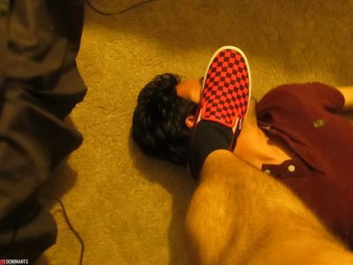 Stepping on a fag with the very same shoe it bought me