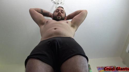 looking down stretching