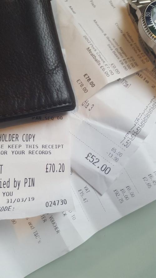 LAST WEEKEND RECEIPTS FOR REIMBURSEMENT FAGS