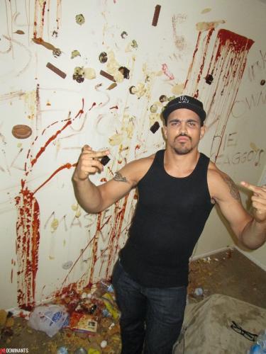 MasterRob trashing a fag's home1